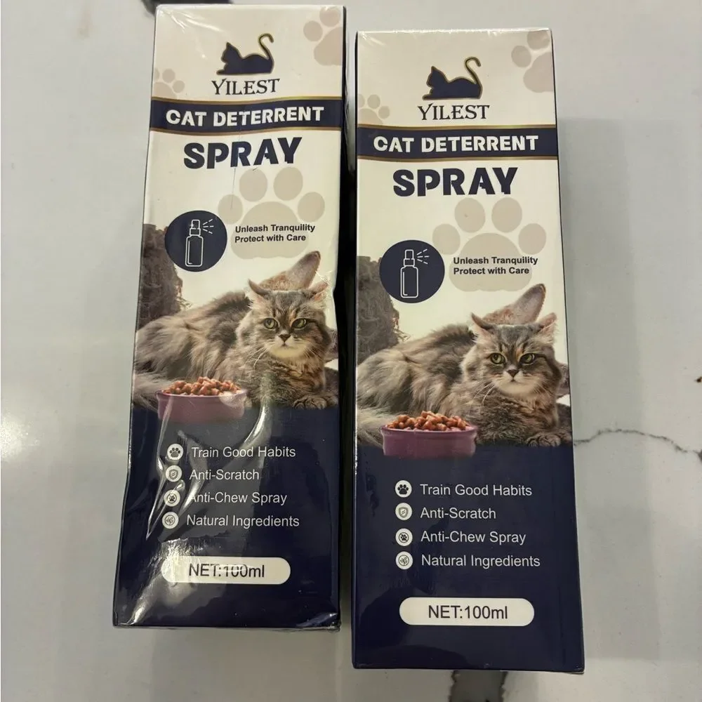 Cat Deterrent Spray - White pack of two